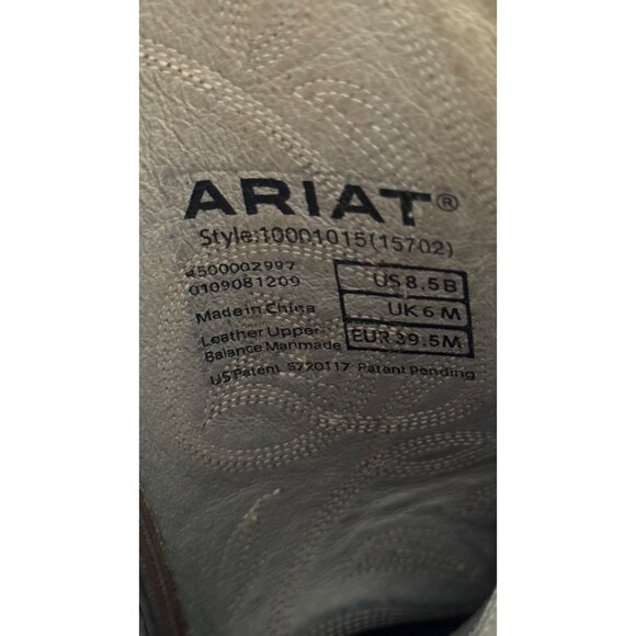 Ariat Women's Leather Cowboy Boots Size 8.5 B Brown Western Style - Picture 9 of 15